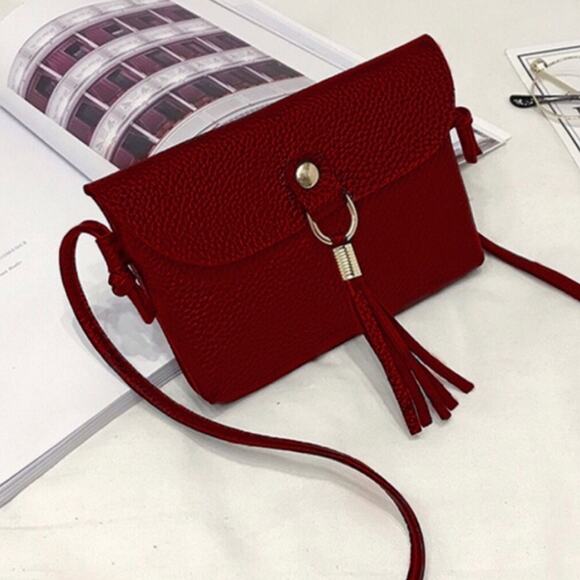 Urban Outfitters Leather Crossbody Bag With Tassels - Picture 1 of 4
